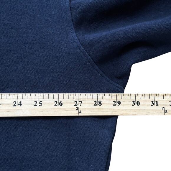 Champion Navy Blue Hooded Sweatshirt Solid Embroidered C on Chest Men's 3XL XXXL - Picture 4 of 7